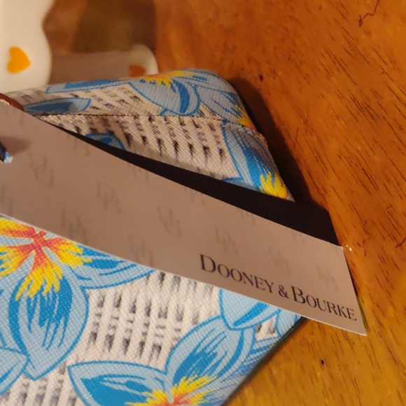 Dooney & Bourke Blue Floral Women's Bag Coated Canvas With Leather - Picture 4 of 12